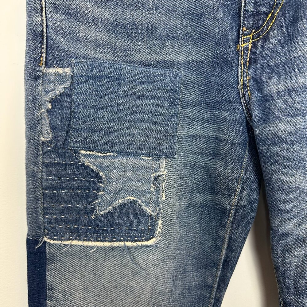 Polo RL Waverly Straight Crop Star Patch Jeans Waist 25 - Picture 5 of 15
